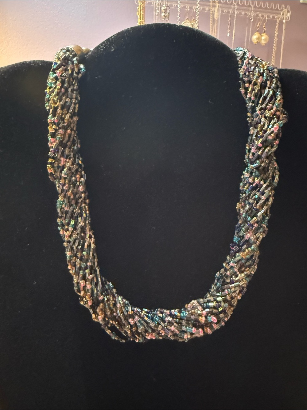 Multicolor Seed Bead Twisted Necklace - Women Jewelry